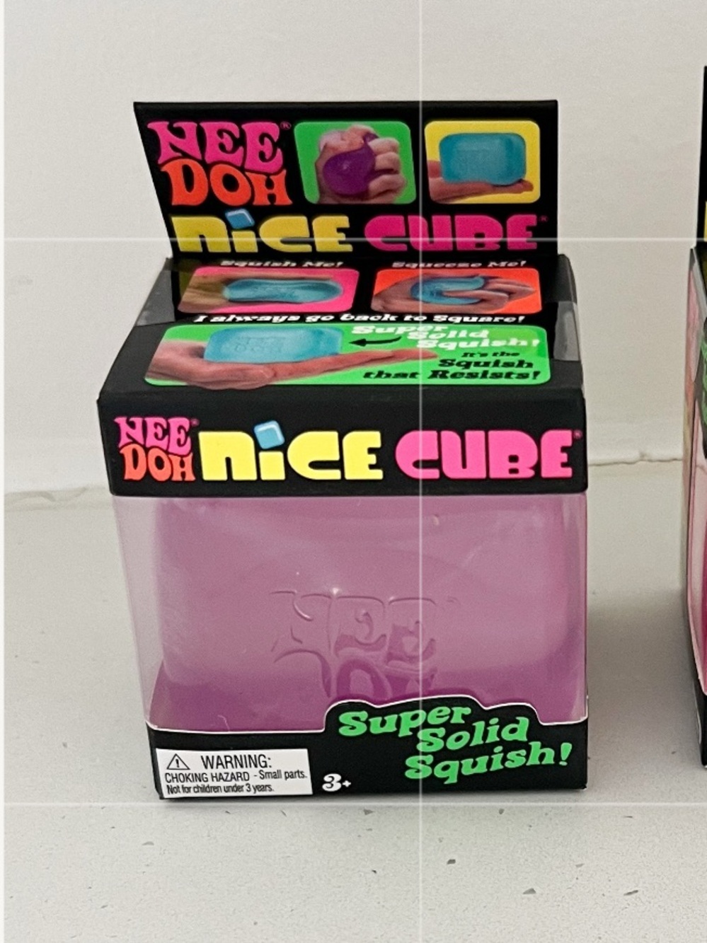 NIB Schylling NeeDoh Nice Cube Hard to Find Squish Sensory Fidget Toy purple
